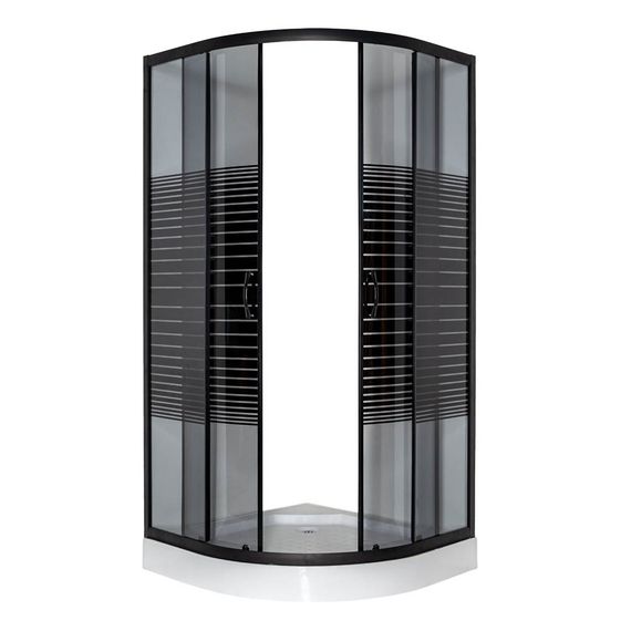 Душова кабіна VIVIA 091 Black s line JK New 90*90*191 низький піддон | Зображення 1
