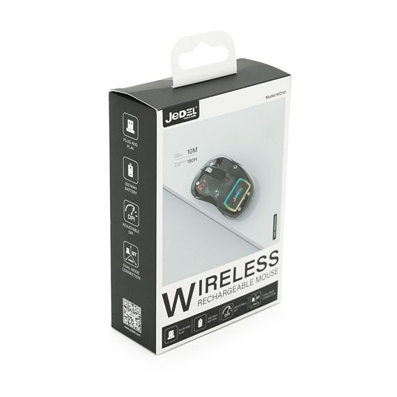 Миша бездротова JEDEL WD141, 1200-1600DPI, Black, 2.4GHZ+Bluetooth 5.0, Box | Зображення 1