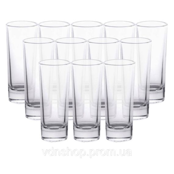 Набор стопок 12 шт по 80 мл стеклянные прозрачные HP-19-136