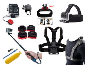 Набор креплений, аксессуаров N7 для экшн камер SJCAM, GoPro, Xiaomi, Atrix, Airon, EKEN