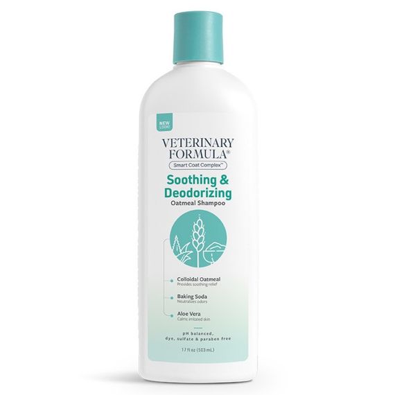 Шампунь против запаха шерсти для собак и котов Veterinary Formula Soothing & Deodorizing Oatmeal Shampoo, 503 мл