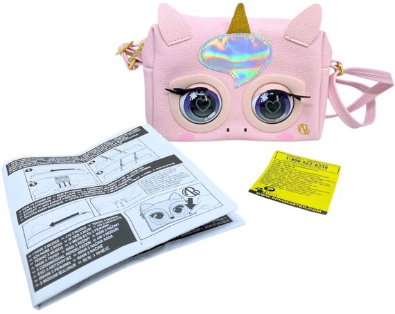 Сумочка Purse Pets одноріг Гламікорн кліпають очі видає звуки та мелодії рожева | Зображення 7
