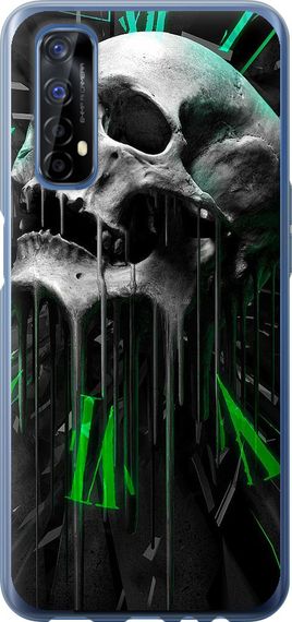 Чехол на Realme 7 Череп-часы "4100u-2081-17620"