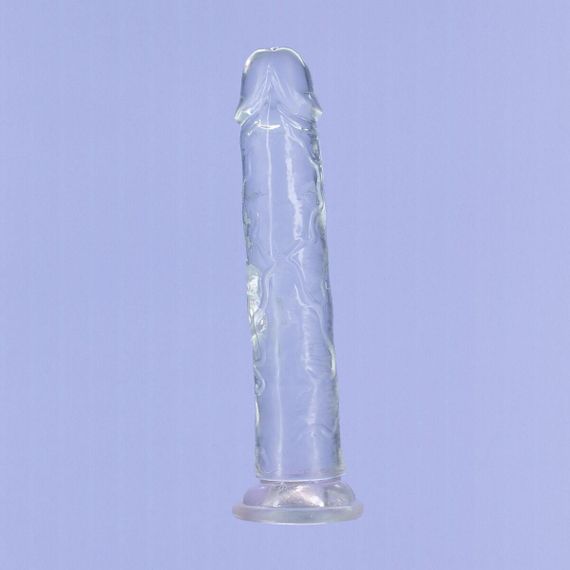 Прозрачный фаллоимитатор на присоске ADDICTION Vertical Dong 9″, вибропуля в подарок sexstyle | Зображення 4