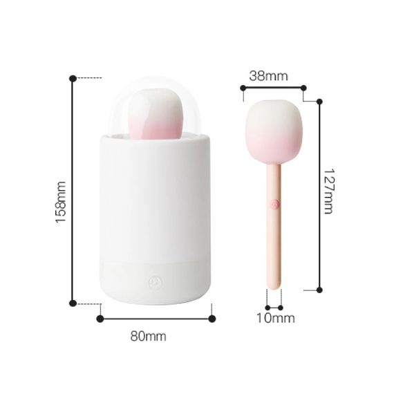 Вакуумний стимулятор з вібрацією «цукерка на паличці» KISTOY Bling Pop, зарядний кейс-нічник | Зображення 3