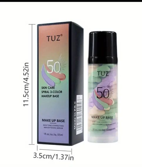 База під макіяж Tuz Skin Care Spiral 3-Color Makeup Base Spf 50 | Зображення 3