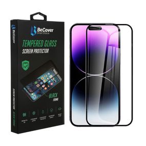 Стекло защитное BeCover Apple iPhone 14 Pro Max Black (707969)