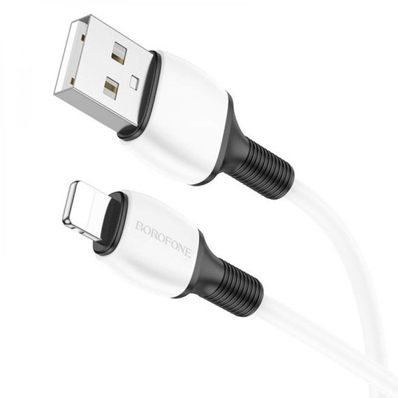 Кабель Borofone BX84, USB-Lighting, 2.4A, довжина 1м, White | Зображення 1