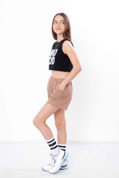 Шорти для дівчинки Носи своє 146 Коричневий (p-5580-120422) | Зображення 1