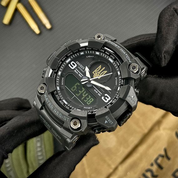 Чоловічий годинник Awarder 001 Тризуб золото All Black | Зображення 7