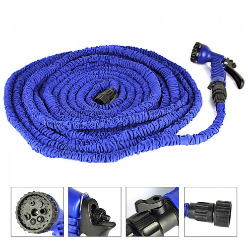 Шланг садовый поливочный Magic Hose саморастягивающийся 22,5 м стрейч Икс Хоз мягкий для полива | Зображення 1