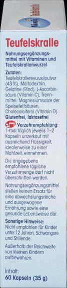 Капсули "Mivolis", рослини "Кіготь Диявола" (Гарпагофітум) для лікування суглобів, 60 шт., Німеччина | Зображення 3