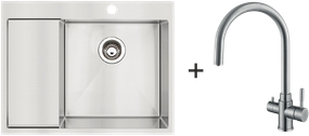 Мийка BR 62x50 Right + Змішувач SKС 90 ST Inox 8213.401.0006