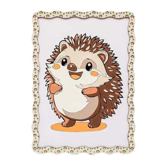 Детский набор для росписи по дереву "Ежик" Puz-22947 формат А4