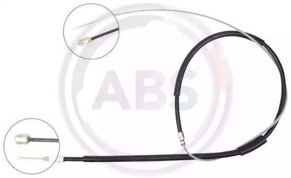 Трос ручного гальма задній Megane II/Grand Scenic 03- Л=Пр. (диск) (2100/1080), ABS (K13156) | Зображення 1