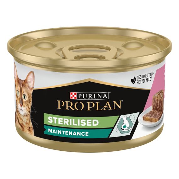 Вологий корм для стерилізованих котів з лососем та тунцем Purina Pro Plan Sterilised 85 гр | Зображення 1