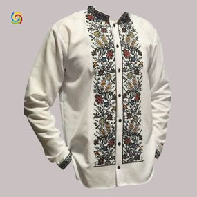 Рубашка Украинская вышиванка 33326009 цвет белый размер L/XL