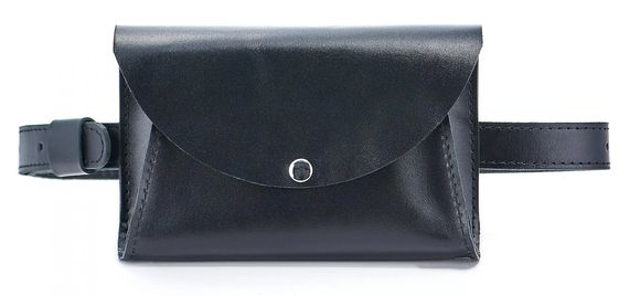 Шкіряна поясна сумка Skin and Skin Mini Bag 19х13х4.5 см Чорна (WB06BL) | Зображення 1