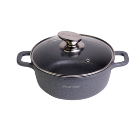 Каструля литий алюміній 4,5л скляна кришка а/п Granite 4425 KAMILLE
