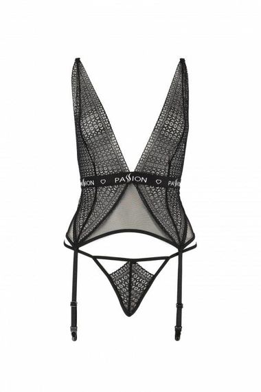 Корсет Passion Exclusive MIRAJANE CORSET Чорний L/XL | Зображення 4