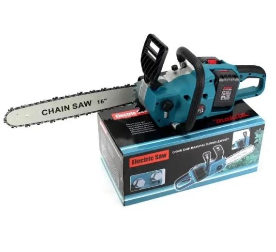 Акумуляторна ланцюгова пила Electric SAW 40-8 48 В із шиною 16 дюймів, двома акумуляторами та двома зарядними пристроями | Зображення 1