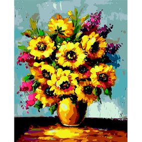 Картина по номерам ZiBi Подсолнухи 40*50 см ART Line (ZB.64125) - Топ Продаж!
