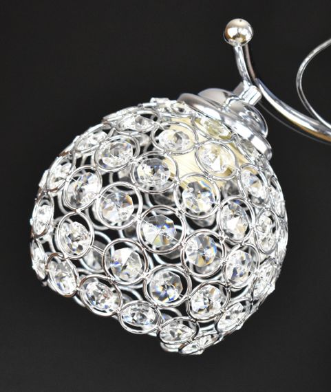 Люстра стельова на 5 лампочок 25809 Хром 24х53х53 см. | Зображення 1