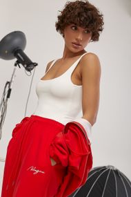 Еластичне боді з відкритою спиною - молочний цвет, XS (є розміри)