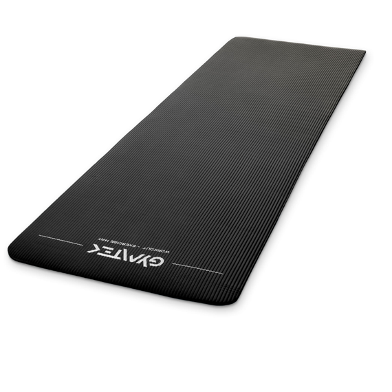 Килимок (мат) для фітнесу та йоги Gymtek NBR 1,5см чорний | Зображення 1
