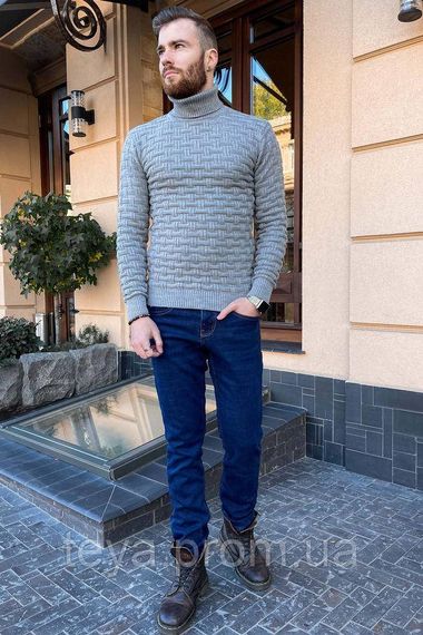 Свитер мужской, цвет серый, размеры XXL, XL, L FA_003316 | Зображення 1