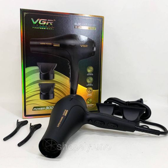 Потужний фен для швидкого сушіння VGR V-406 3000Вт, Фени для сушіння волосся Жіночий фен волосся AV-27 | Зображення 7