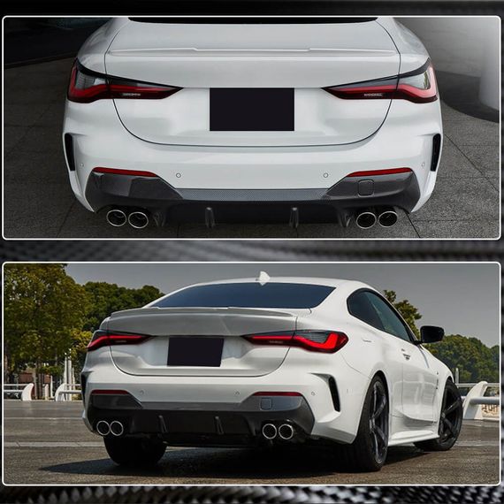 Дифузор заднього бампера V2 (для G22/G23 M-Sport, Карбон) для BMW 4 серія G22/23/26 2020- рр | Зображення 4