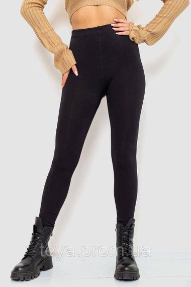 Лосини на флісі, колір чорний, розмір S-XL FA_008605