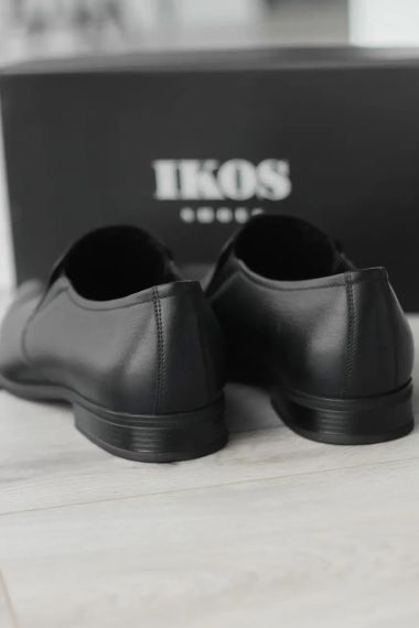 Шкіряні чоловічі туфлі - мінімалізм, що підкреслює статус 41 розмір | Зображення 3