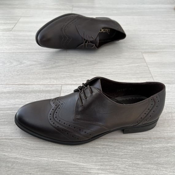 Кожаные коричневые туфли IKOS 41 44 размер | Зображення 6