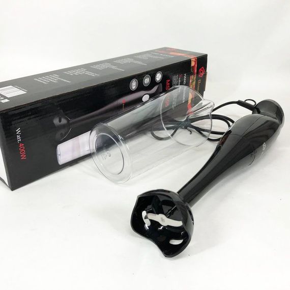 Блендер DOMOTEC MS-5105 400 Вт зі склянкою, гарний занурювальний блендер для дому, електричний блендер