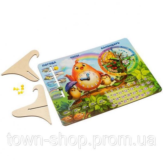 Развивающая игра Календарь - 2 "Птичка" Ubumblebees (ПСФ029-УКР) PSF029-UKR Укр | Зображення 2