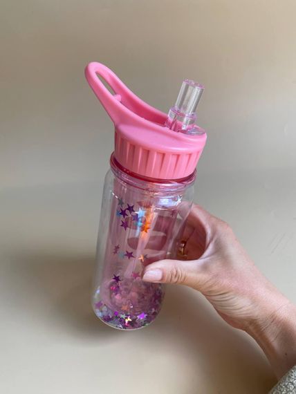 Поїлка - пляшечка дитяча Конфеті Рожева 360 мл | Зображення 5