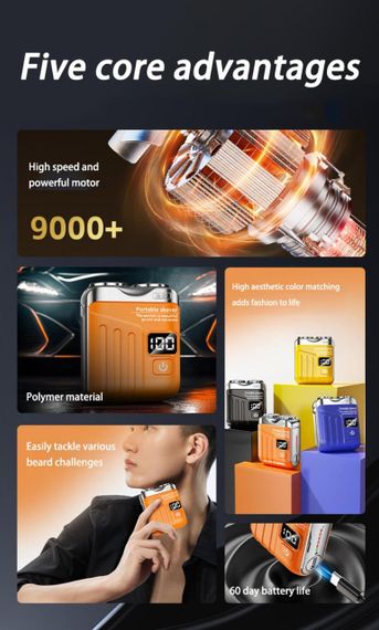 Бездротова електробритва Mijia із заряджанням через USB R19 | Зображення 3