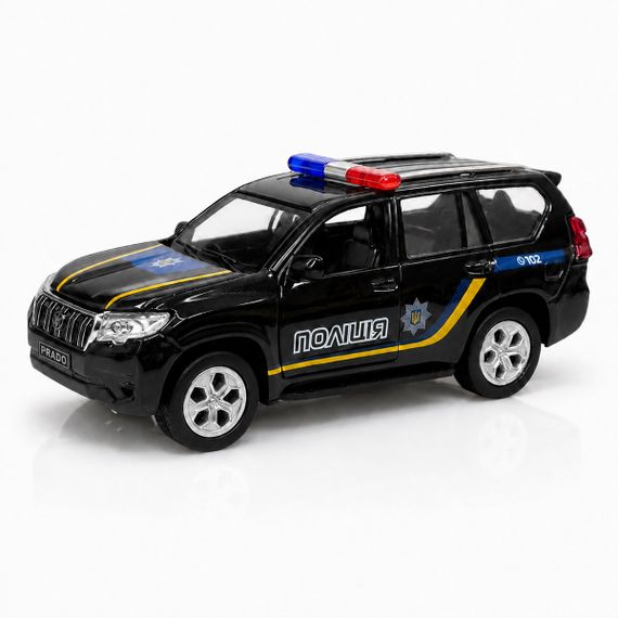Коллекционная металлическая машинка Полиция Toyota Prado (черная)