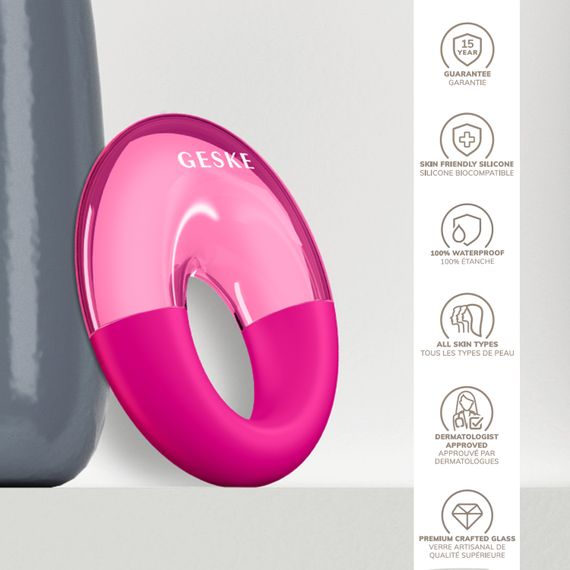 Массажер для глаз GESKE Cool&Warm Eye Massager 7в1 starlight, Малиновый | Зображення 2