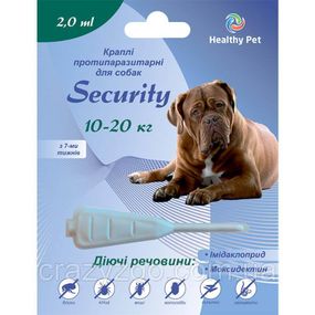 Капли против внешних и внутренних паразитов для собак Healthy Pet Security от 10 до 20 кг 209164