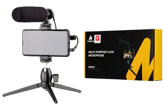 Микрофон с триподом для мобильных устройств Maono by 2Е MM011 Vlog KIT, 3.5mm (2E-MM011) | Зображення 1