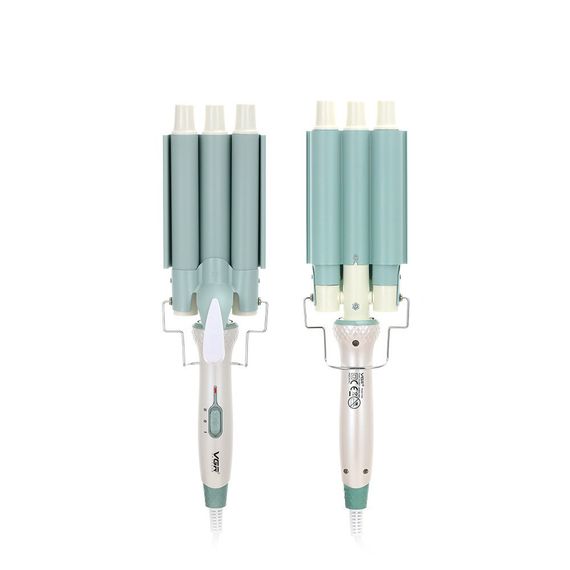 Плойка для волос тройная с регулятором температуры фарфоровая VGR HP-V-595 | Зображення 2