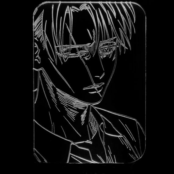 Акриловый светильник-ночник Леви Аккерман 3 белый tty-n001210