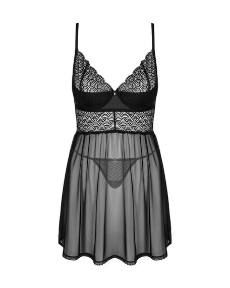 Эротический комплект Obsessive Chemeris babydoll & thong M/L, пеньюар и стринги sexstyle | Зображення 2