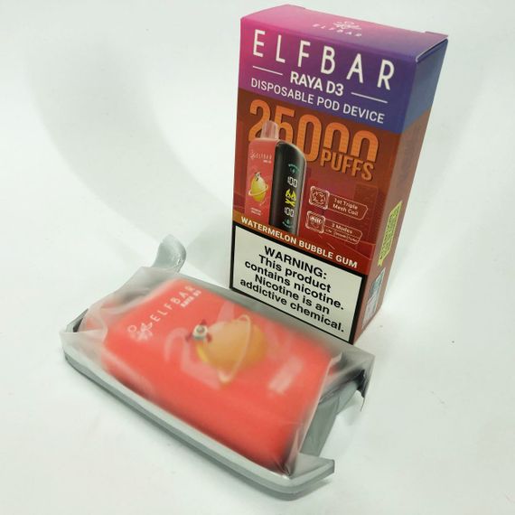 Elf Bar Raya D3 25000 смак Кавунова жуйка (Watermelon Bubble Gum) | Зображення 1