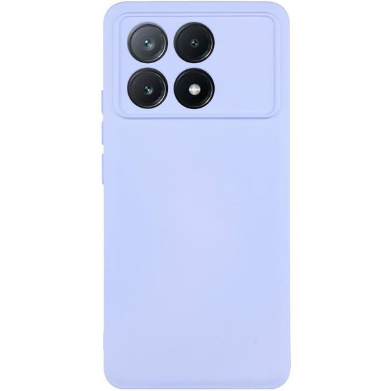 Чохол TPU GETMAN Liquid Silk Full Camera для Xiaomi Poco X6 Pro Бузковий / Light purple