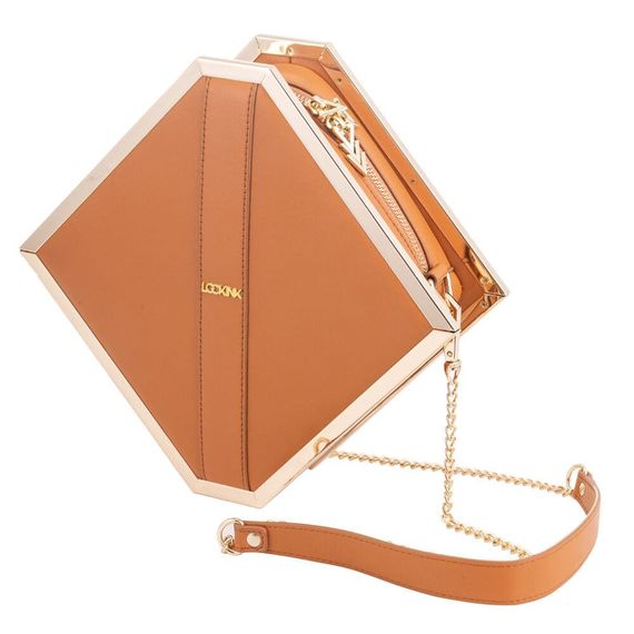 Сумка LOCKINK Mysterious Square Kink Bag Коричнева
