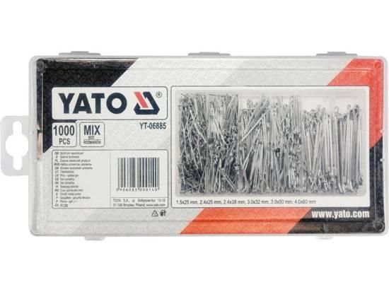 Набір шплінт прямий розмірний 1000 штук Польща YATO YT-06885 | Зображення 1